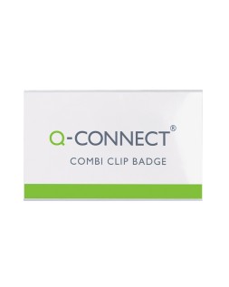 Identificador con pinza e imperdible q-connect kf01567 54x90 mm