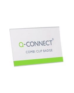 Identificador con pinza e imperdible q-connect kf01567 54x90 mm