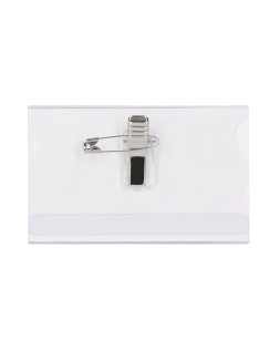 Identificador con pinza e imperdible q-connect kf01567 54x90 mm