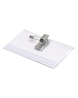 Identificador con pinza e imperdible q-connect kf01567 54x90 mm