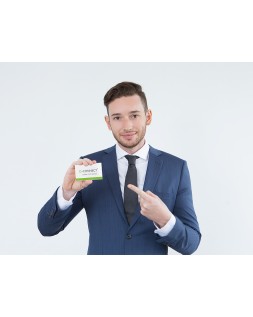 Identificador con pinza e imperdible q-connect kf01567 54x90 mm