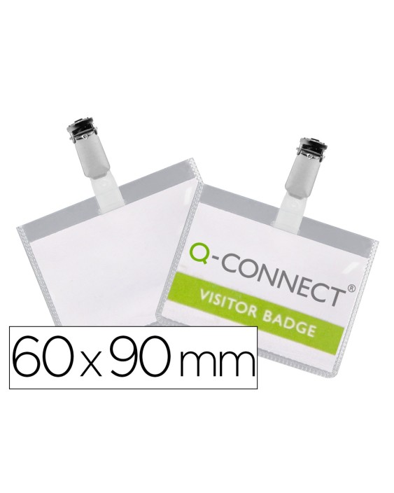Identificador con pinza q-connect kf01562 60x90 mm cerrada