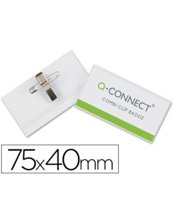 Identificador q-connect con pinza e imperdible kf01568 40x75 mm