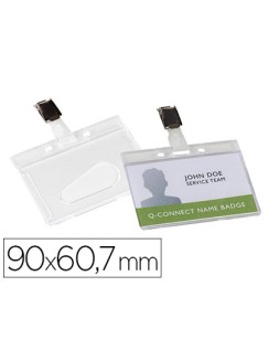 Identificador q-connect rigido plastico acabado brillante con pinza kf14148 9x6,7 cm