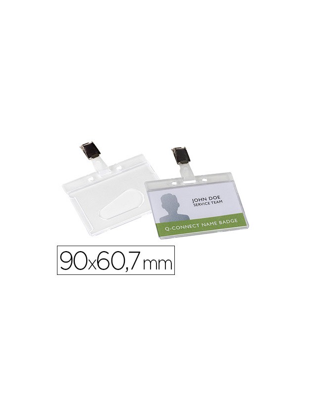 Identificador q-connect rigido plastico acabado brillante con pinza kf14148 9x6,7 cm