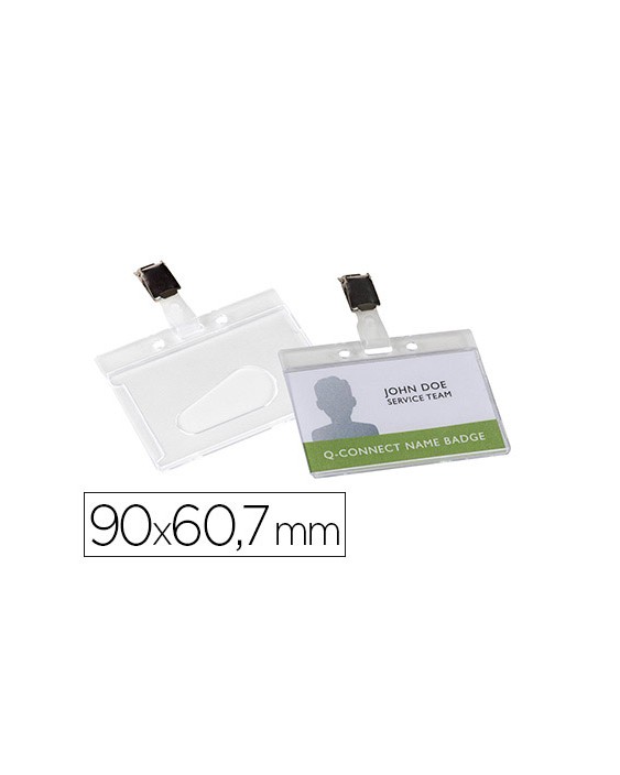 Identificador q-connect rigido plastico acabado brillante con pinza kf14148 9x6,7 cm