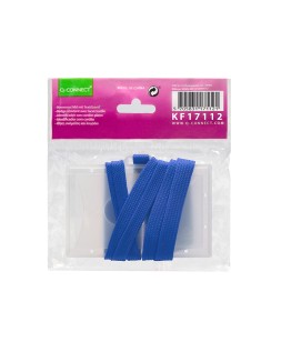Identificador q-connect kf17112 con cordon plano azul y apertura lateral 94x60 mm