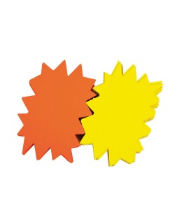 Etiqueta apli marcaprecios amarillo/naranja fluorescente 160x120 mm cartulina 450 gr pack de 50 unidades
