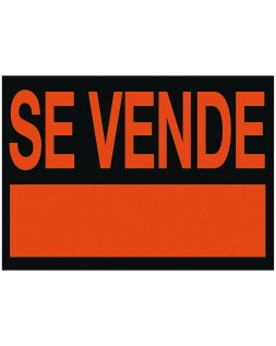 Cartel plastico archivo 2000 "se vende" rojo fluorescente 500x234 mm