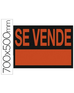 Cartel plastico archivo 2000 "se vende" rojo fluorescente 700x500 mm