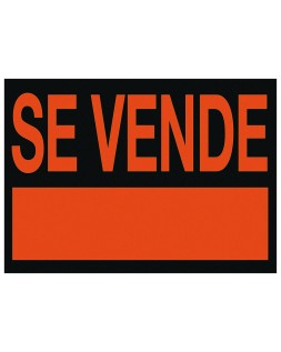 Cartel plastico archivo 2000 "se vende" rojo fluorescente 700x500 mm