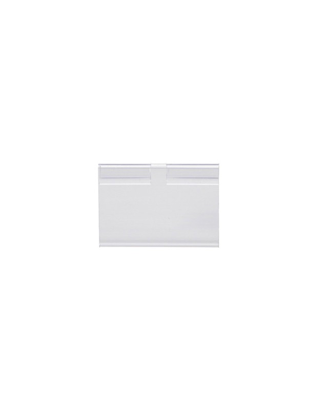 Soporte portaprecios q-connect para ganchos en t etiqueta 39x60mm transparente