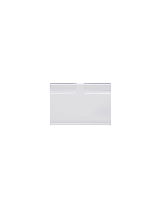 Soporte portaprecios q-connect para ganchos en t etiqueta 39x60mm transparente