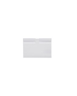 Soporte portaprecios q-connect para ganchos en t etiqueta 39x60mm transparente