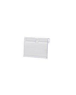 Soporte portaprecios q-connect para ganchos en t etiqueta 39x60mm transparente