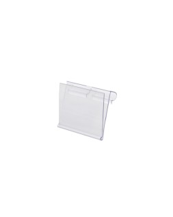 Soporte portaprecios q-connect para ganchos en t etiqueta 39x60mm transparente