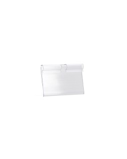 Soporte portaprecios q-connect para ganchos en t etiqueta 39x60mm transparente