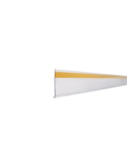 Soporte portaprecios q-connect adhesivo para estanteria etiqueta 40x1000 mm semi-transparente