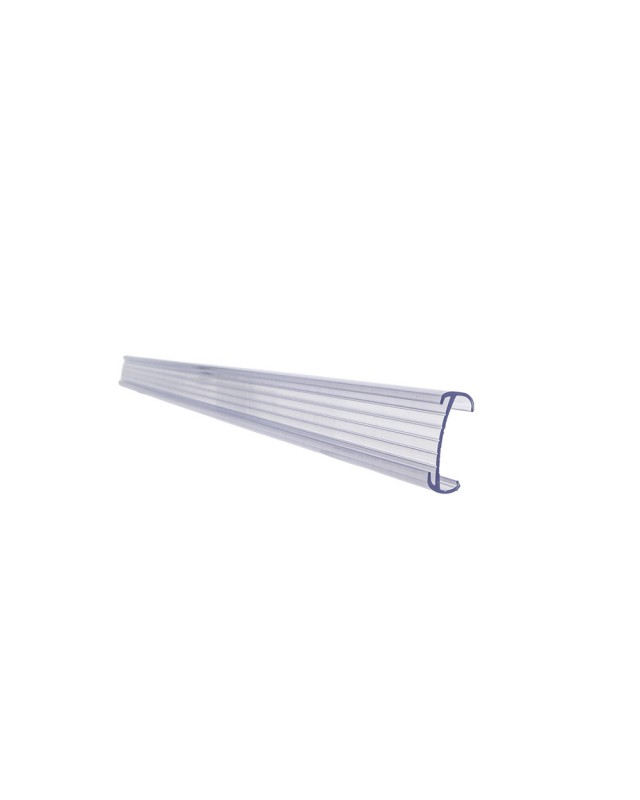 Soporte portaprecios q-connect reutilizable para estanteria etiqueta 40x1000 mm transparente