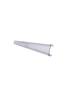 Soporte portaprecios q-connect reutilizable para estanteria etiqueta 40x1000 mm transparente