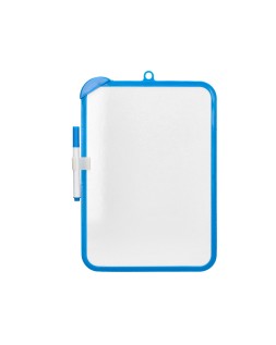 Pizarra blanca liderpapel 25x35 cm doble cara lisa y cuadriculada con rotulador y borrador