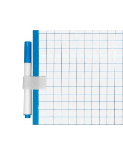 Pizarra blanca liderpapel 25x35 cm doble cara lisa y cuadriculada con rotulador y borrador