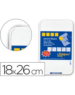 Pizarra blanca clipper pequeña 18x26 cm con rotulador