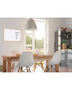 Pizarra blanca q-connect melamina marco de madera 40x30 cm