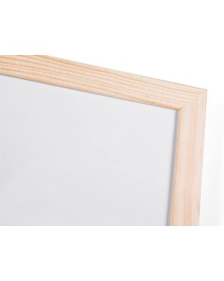 Pizarra blanca q-connect melamina marco de madera 90x60 cm