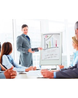 Pizarra blanca q-connect con tripode regulable 90x70x195cm y brazos extensibles para conferencias superficie lacada