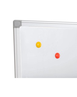 Pizarra blanca q-connect lacada magnetica marco de aluminio 90x60 cm