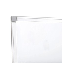 Pizarra blanca q-connect laminada marco de aluminio 150x100 cm