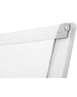 Pizarra blanca q-connect con tripode 90x60x195cm para convenciones superficie laminada escritura directa
