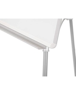 Pizarra blanca q-connect con tripode 70x100 cm para convenciones superficie laminada escritura directa