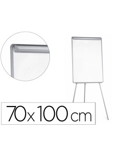 Pizarra blanca q-connect con tripode 90x70x195cm para convenciones superficie lacadamagnetica escritura directa