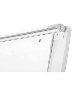 Pizarra blanca q-connect con tripode 90x70x195cm para convenciones superficie lacadamagnetica escritura directa