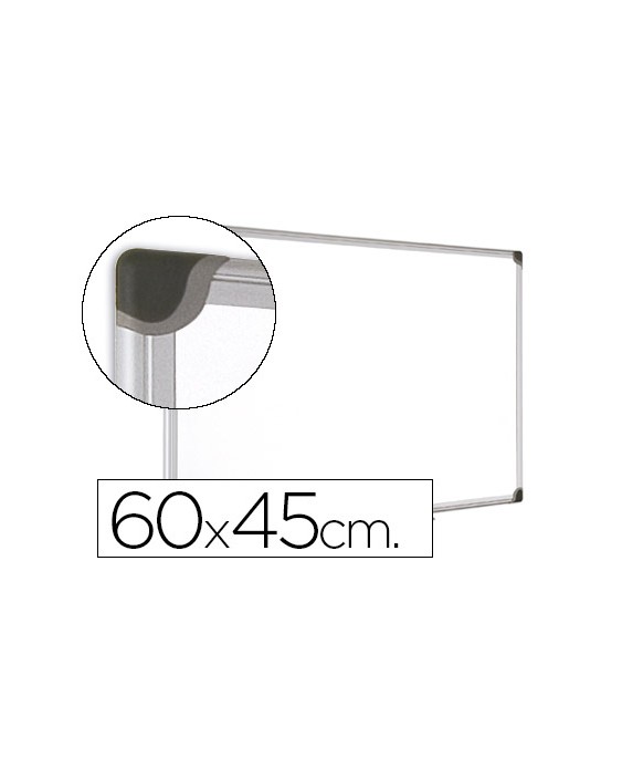 Pizarra blanca bi-office magnetica maya w ceramica vitrificada marco de aluminio 60 x 45 cm con bandeja para