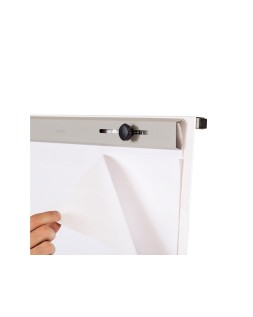 Pizarra blanca rocada con tripode para conferencias magnetica lacada brazo extensible 68x104 cm altura