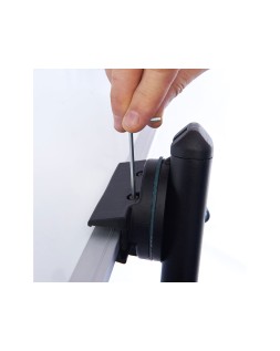 Pizarra blanca rocada lacada magnetica con soporte volteable doble cara 90x120 cm