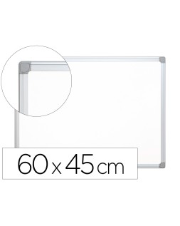 Pizarra blanca q-connect lacada magnetica marco aluminio 60x45 cm