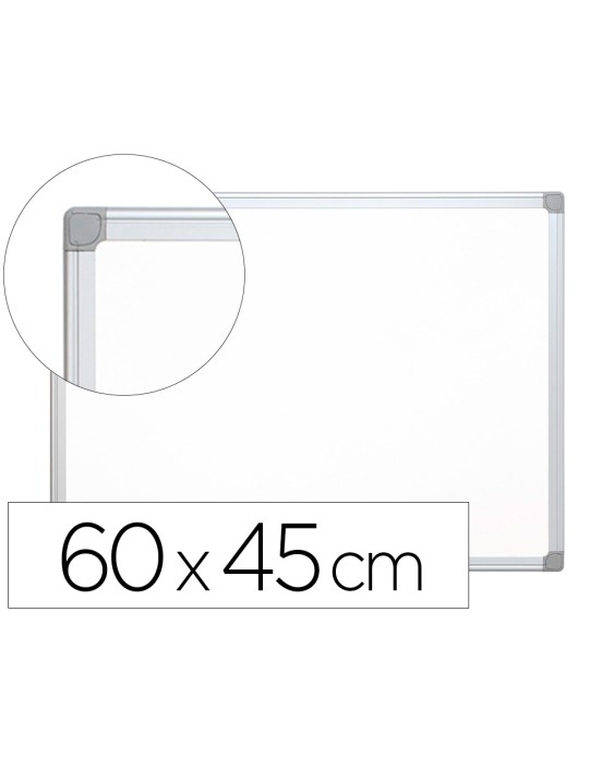Pizarra blanca q-connect lacada magnetica marco aluminio 60x45 cm