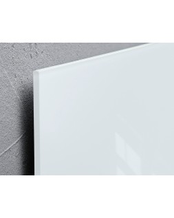 Pizarra blanca q-connect cristal magnetica marco aluminio 90x60 cm