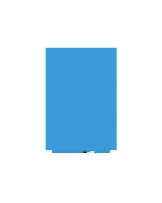 Pizarra blanca rocada lacada magnetica modular sin marco color azul 75x115 cm