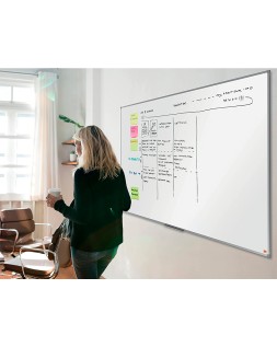 Pizarra blanca nobo premium plus melamina 2400x1200 mm