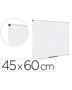 Pizarra blanca bi-office earth lacada magnetica marco de aluminio 450x600 mm