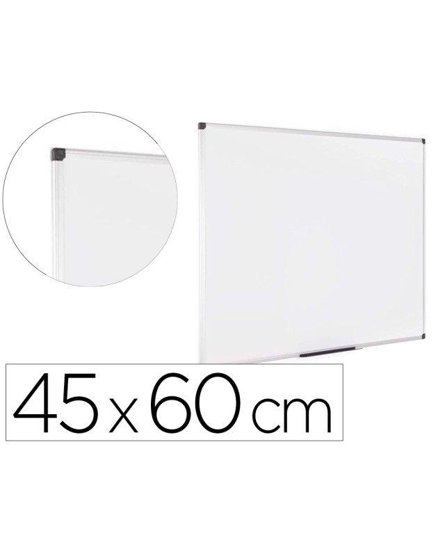 Pizarra blanca bi-office earth lacada magnetica marco de aluminio 450x600 mm