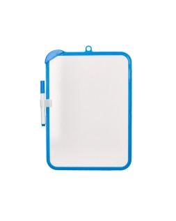 Pizarra blanca liderpapel 18x26 cm doble cara lisa y cuadriculada con rotulador y borrador