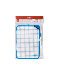 Pizarra blanca liderpapel 18x26 cm doble cara lisa y cuadriculada con rotulador y borrador