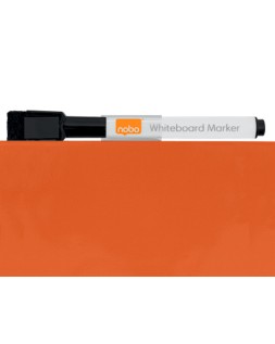 Pizarra nobo magnetica para el hogar color naranja 360x360 mm