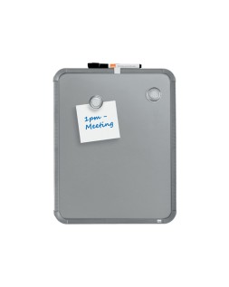 Pizarra nobo magnetica para el hogar acero marco slim plata 280x360 mm